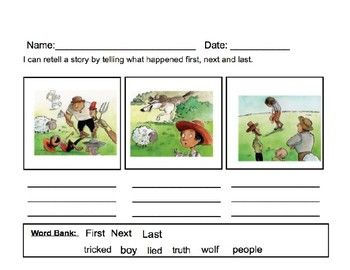 the boy who cried wolf picture sequence