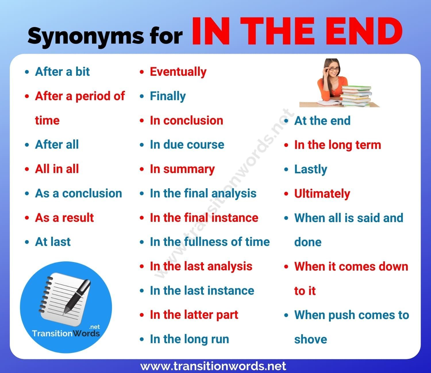 thesaurus for end