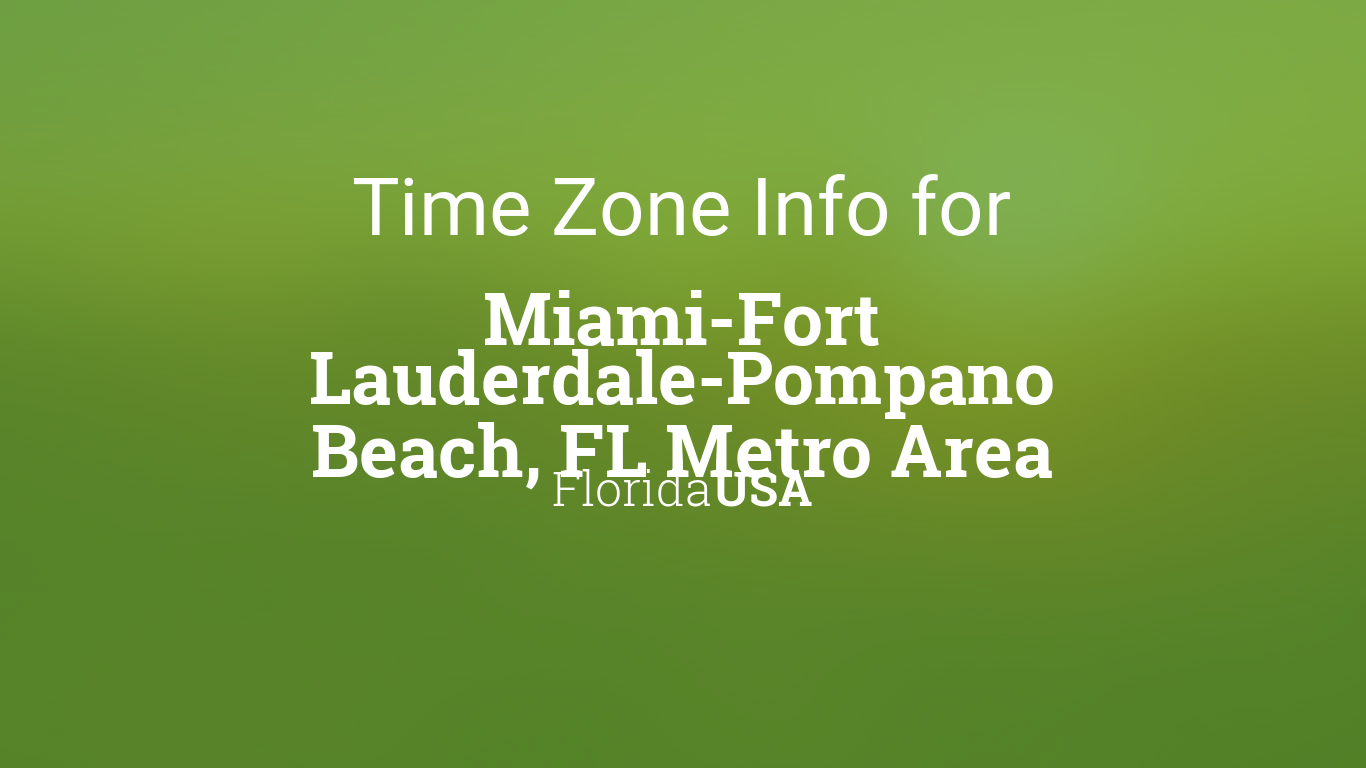 time zone in fort lauderdale florida