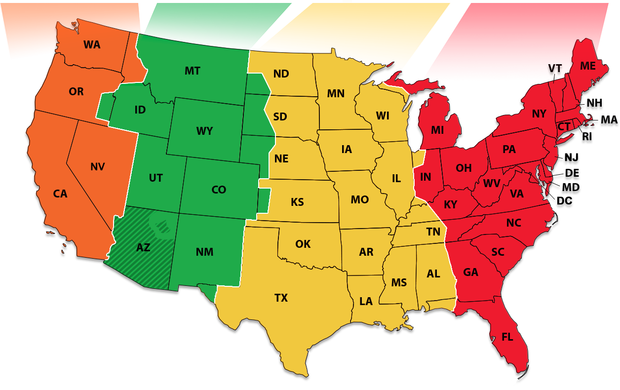 time zone map usa