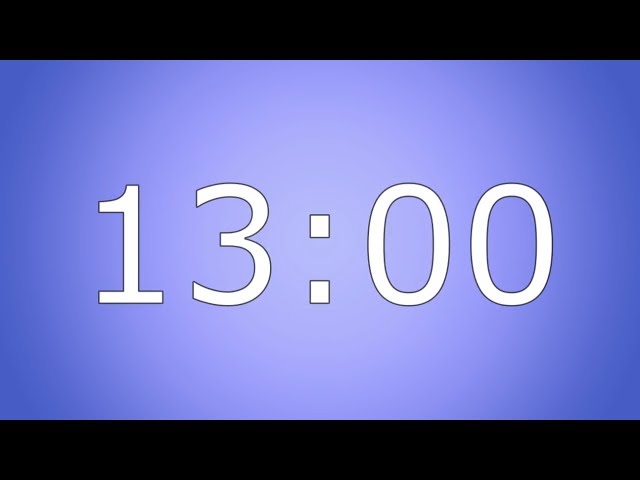 timer for 13 minutes