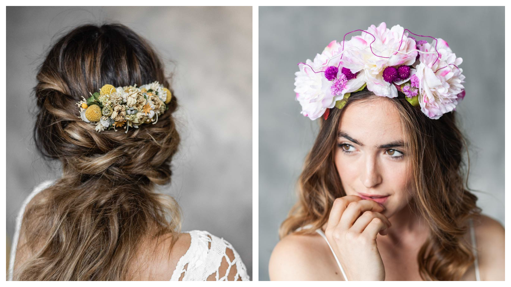 tocados para el cabello con flores