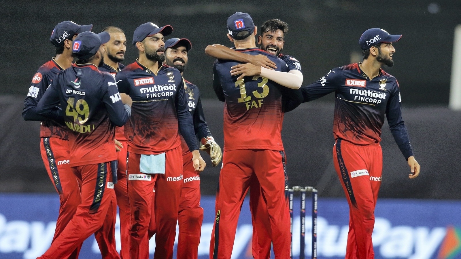 today rcb match result