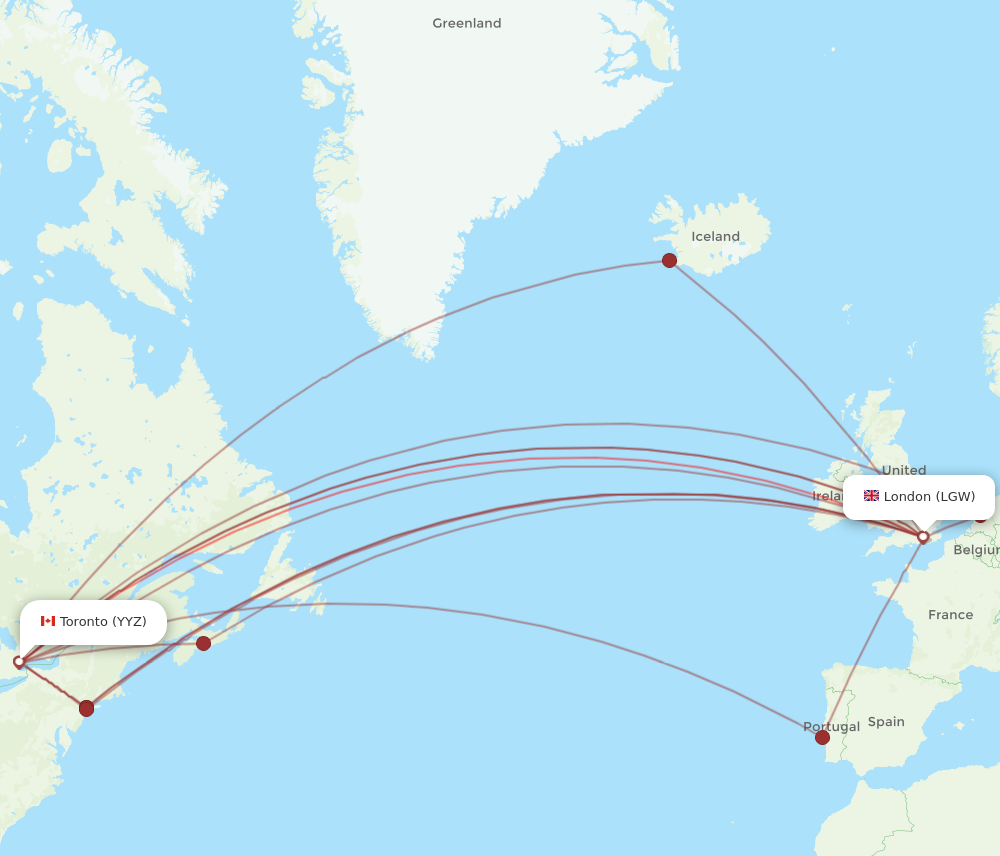 toronto to london flight time