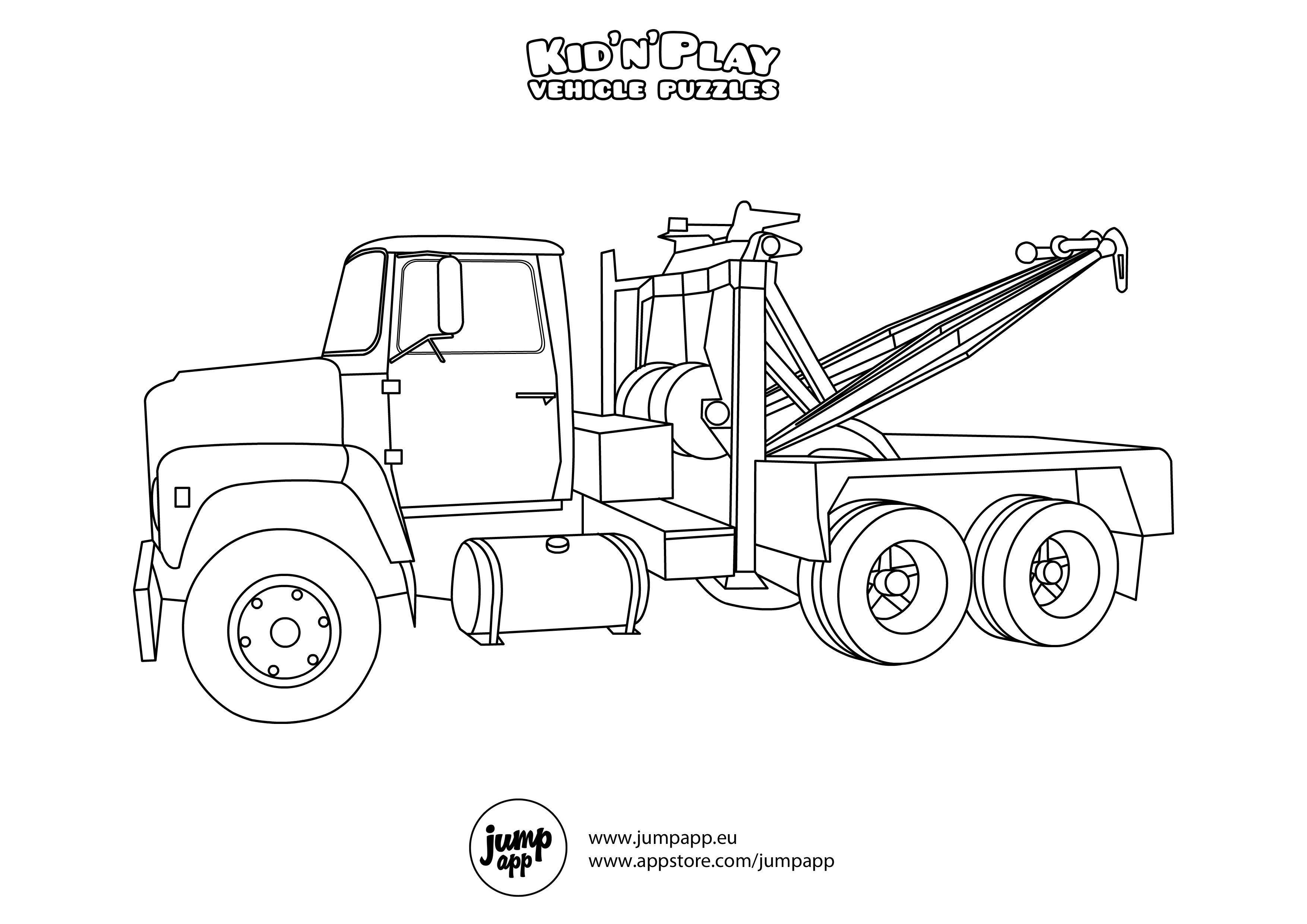 tow truck coloring pages