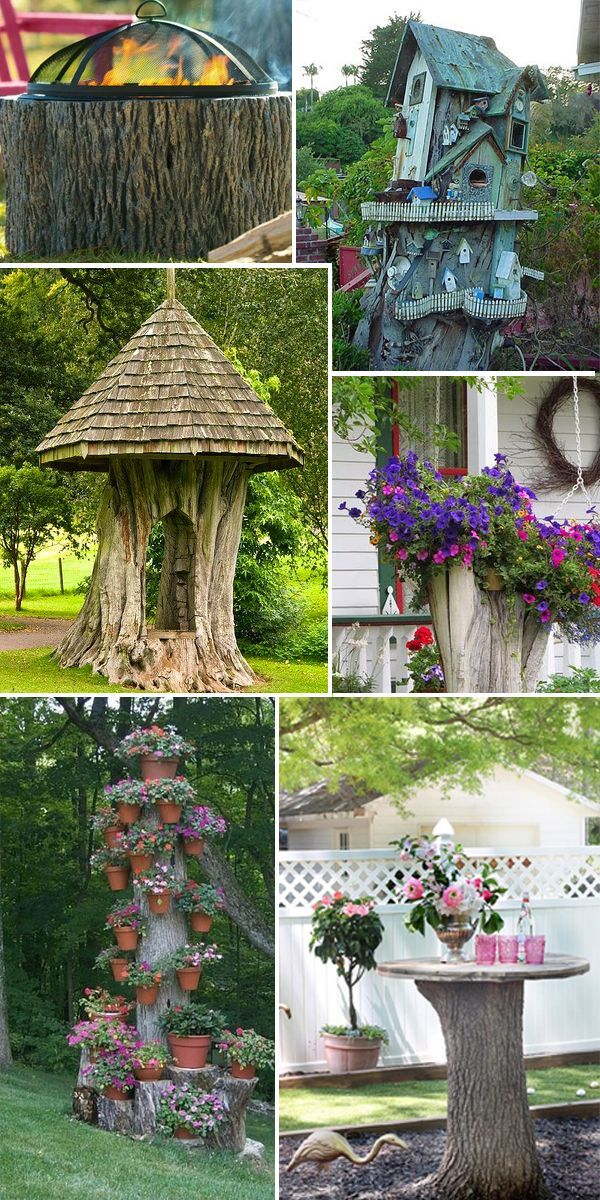 tree stump ideas pinterest