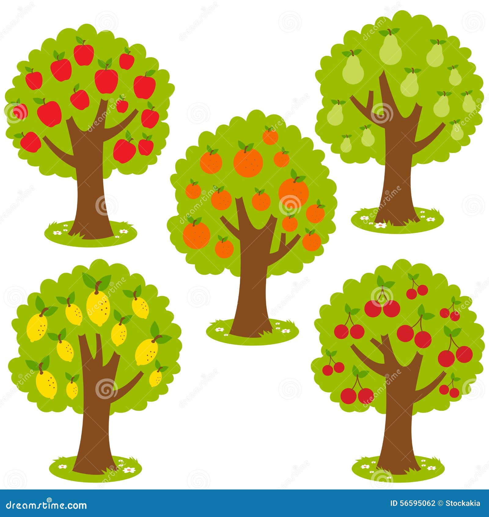 tree with fruits clip art