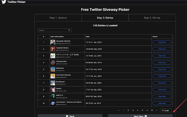 twitter giveaway picker