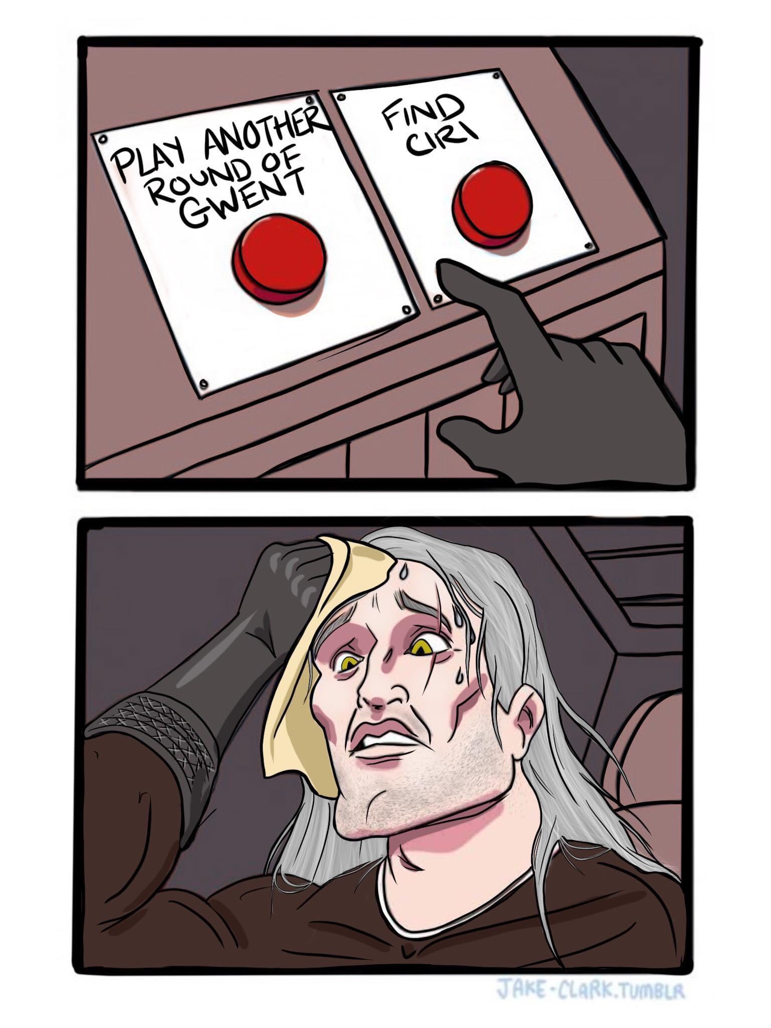 two buttons meme