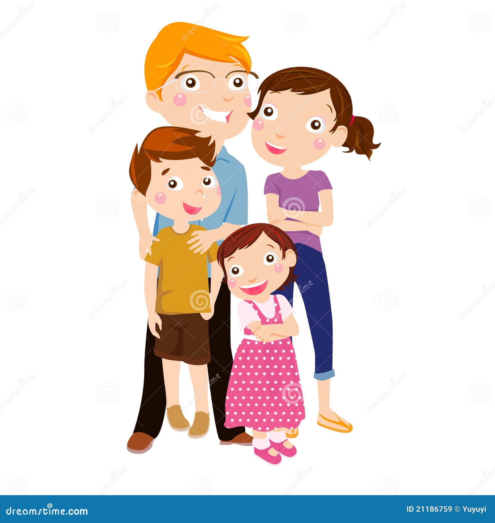 two parent family clipart