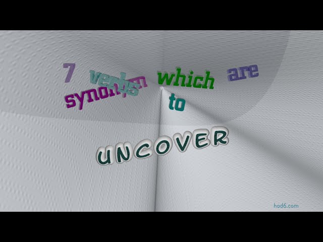 uncover synonyms