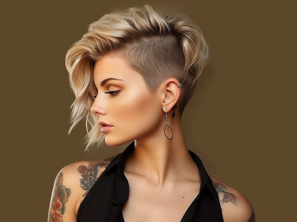 undercut with shaved sides