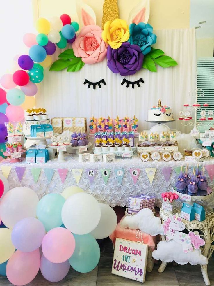 unicorn birthday party decorations