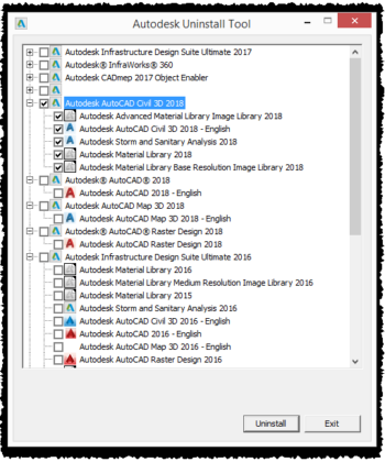 uninstall autocad completely