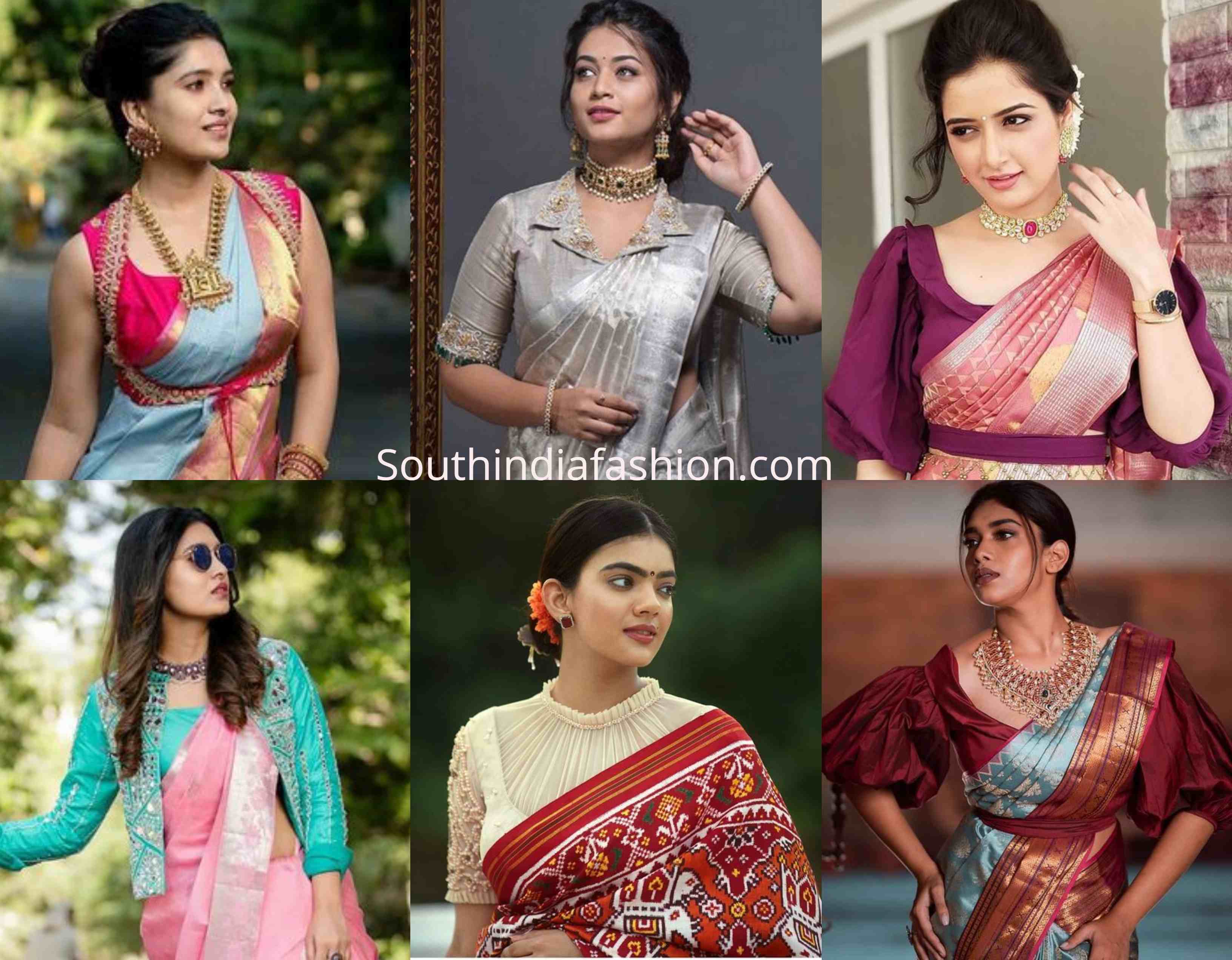 unique blouse designs for silk sarees