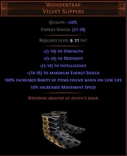 unique boots poe