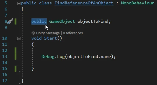 unity public gameobject