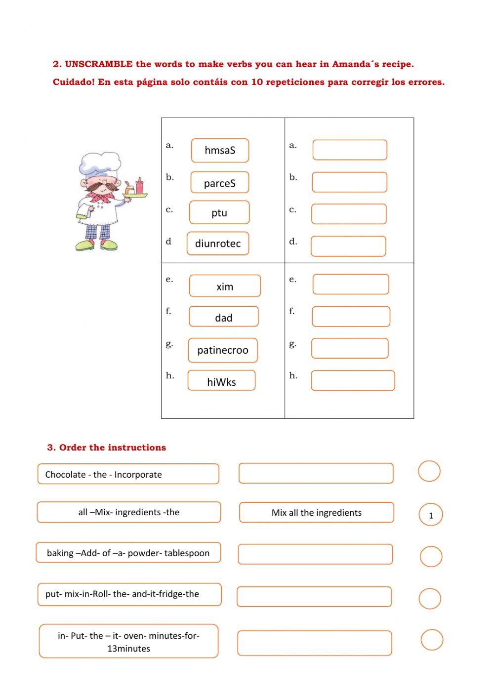 unscramble recipe