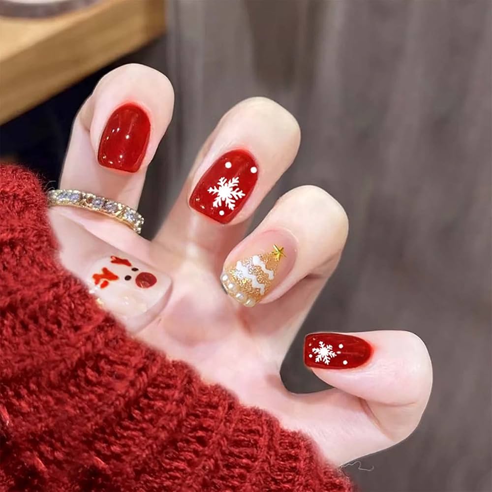 uñas navideñas para niñas