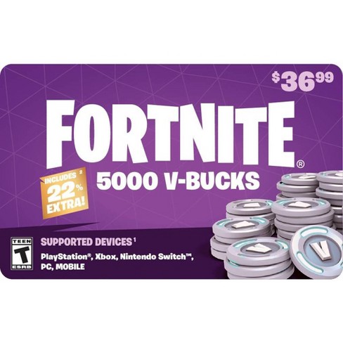 v-bucks gift card