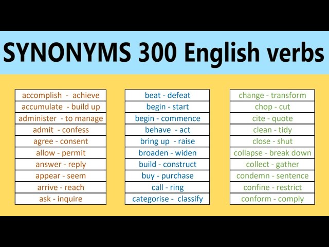 verb synonym