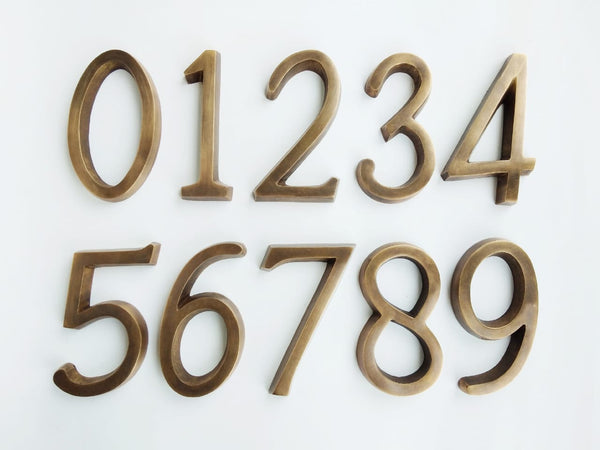 vintage brass house numbers