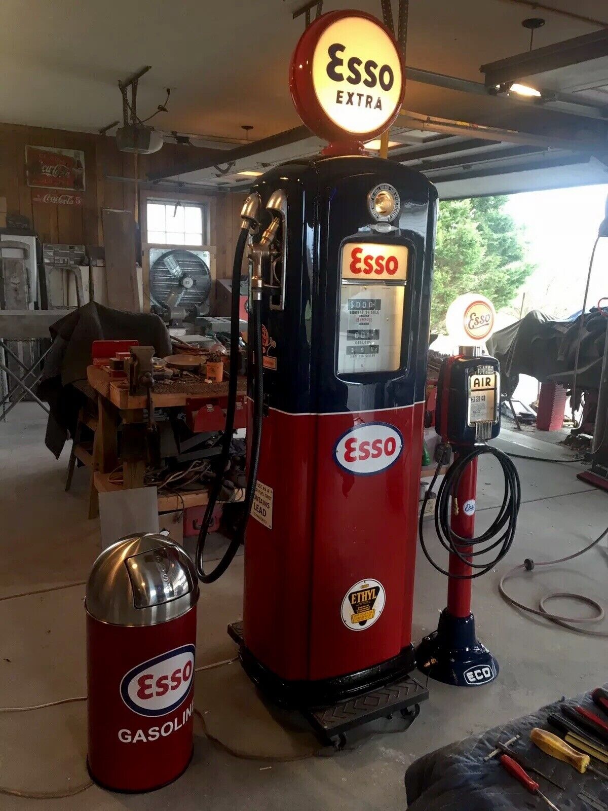 vintage esso gas pump