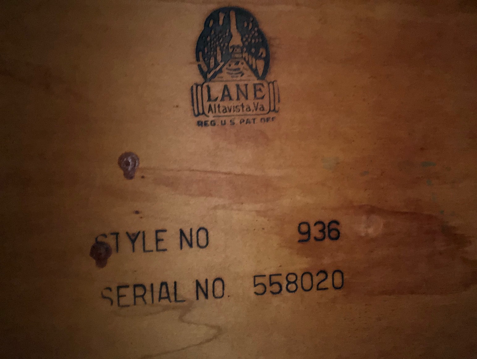 vintage lane furniture serial number lookup