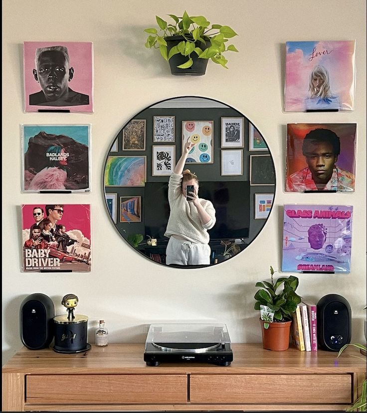 vinyl album wall