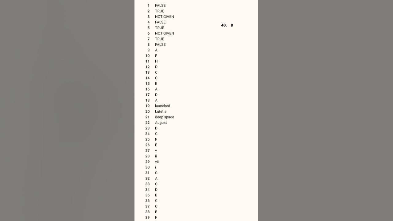 volume 1 test 1 reading answers