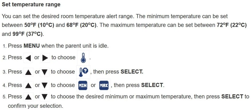 vtech temperature not showing