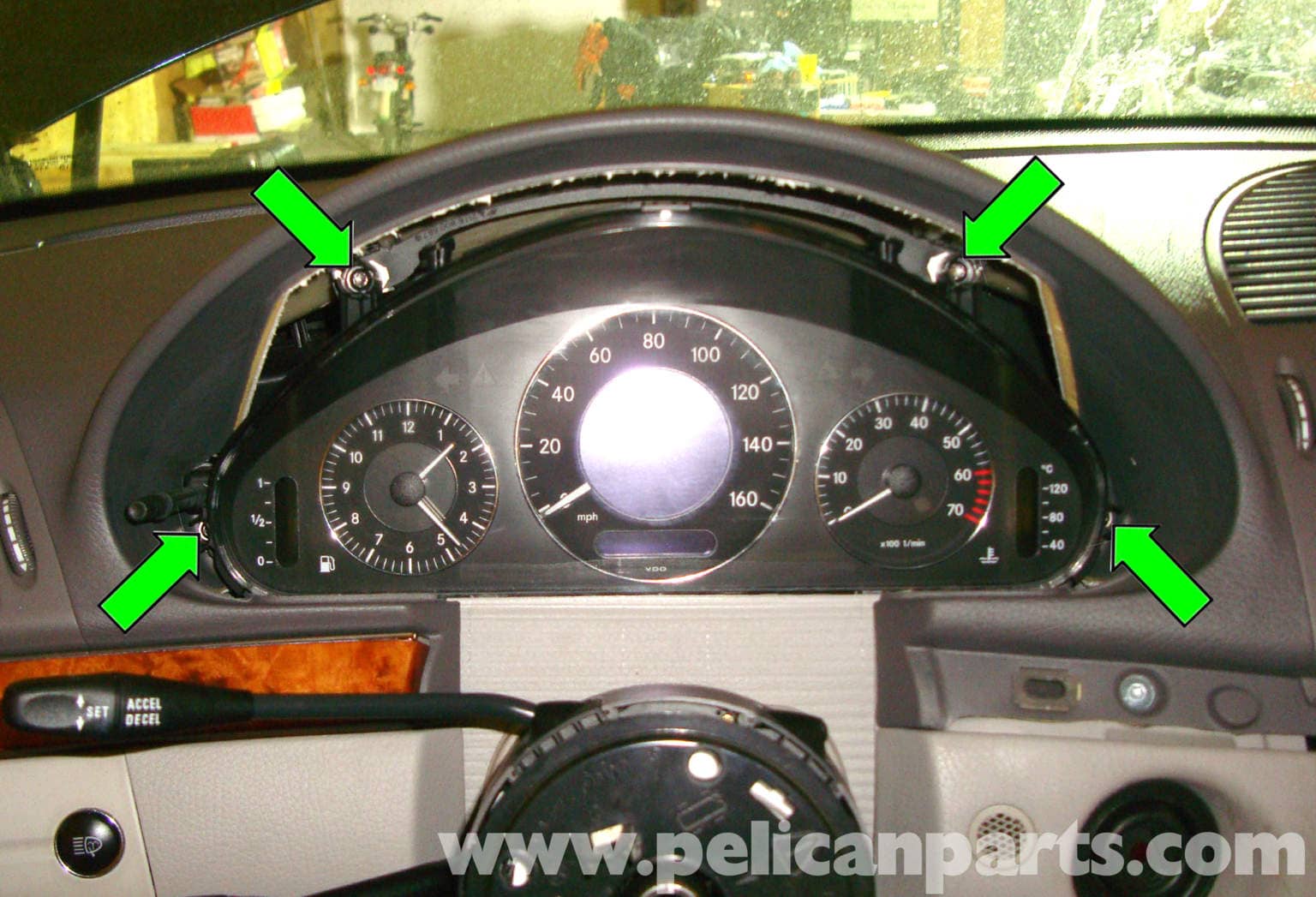 w211 instrument cluster removal