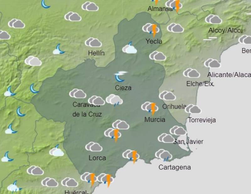 weather in murcia next 10 days