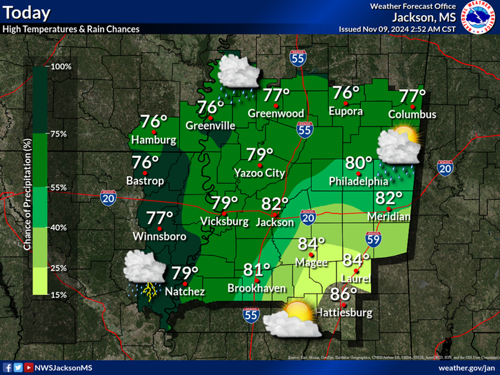 weather tomorrow flowood ms