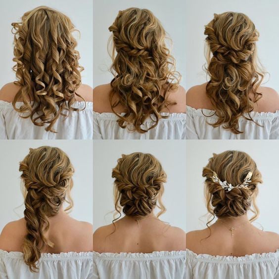 wedding guest curly hairstyles