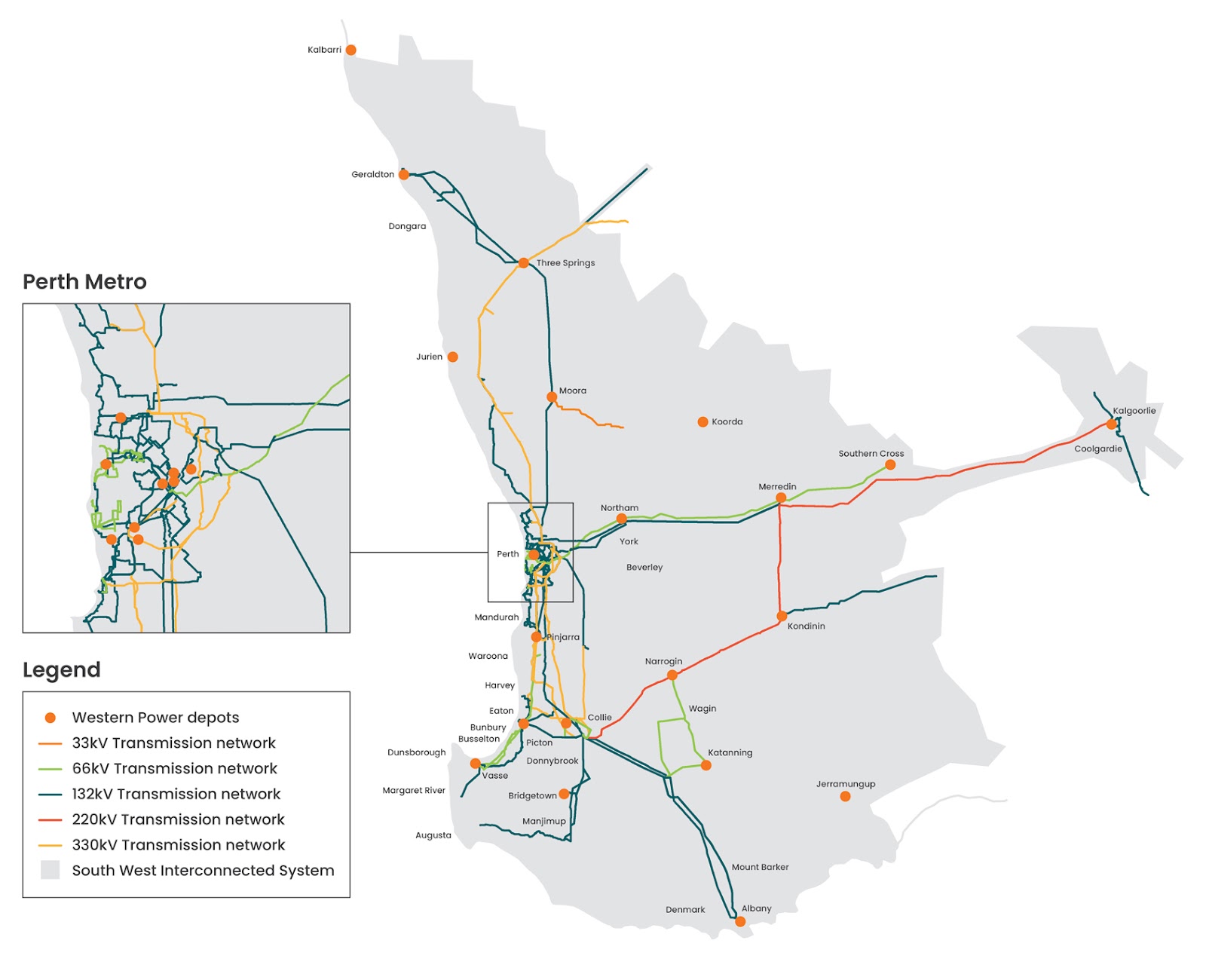 western power outages map wa