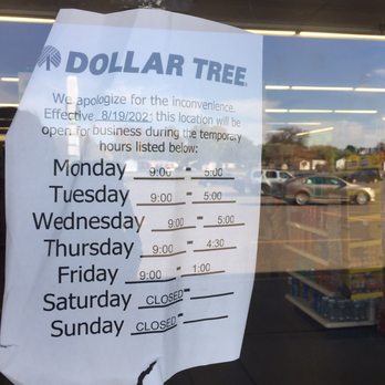 what time does dollar tree close.