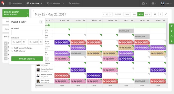 wheniwork scheduler