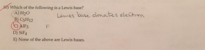 which of the following is a lewis base