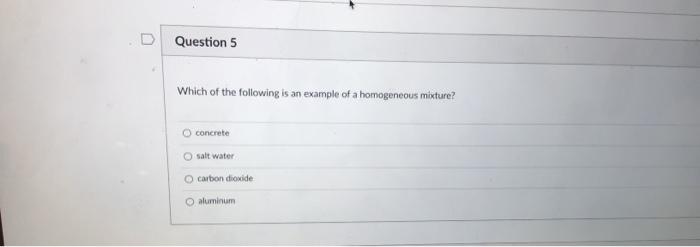 which of the following is an example of homogeneous mixture