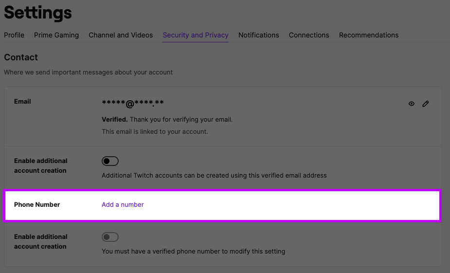 why does twitch need my phone number