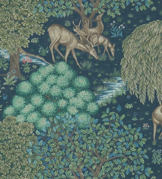 william morris deer wallpaper