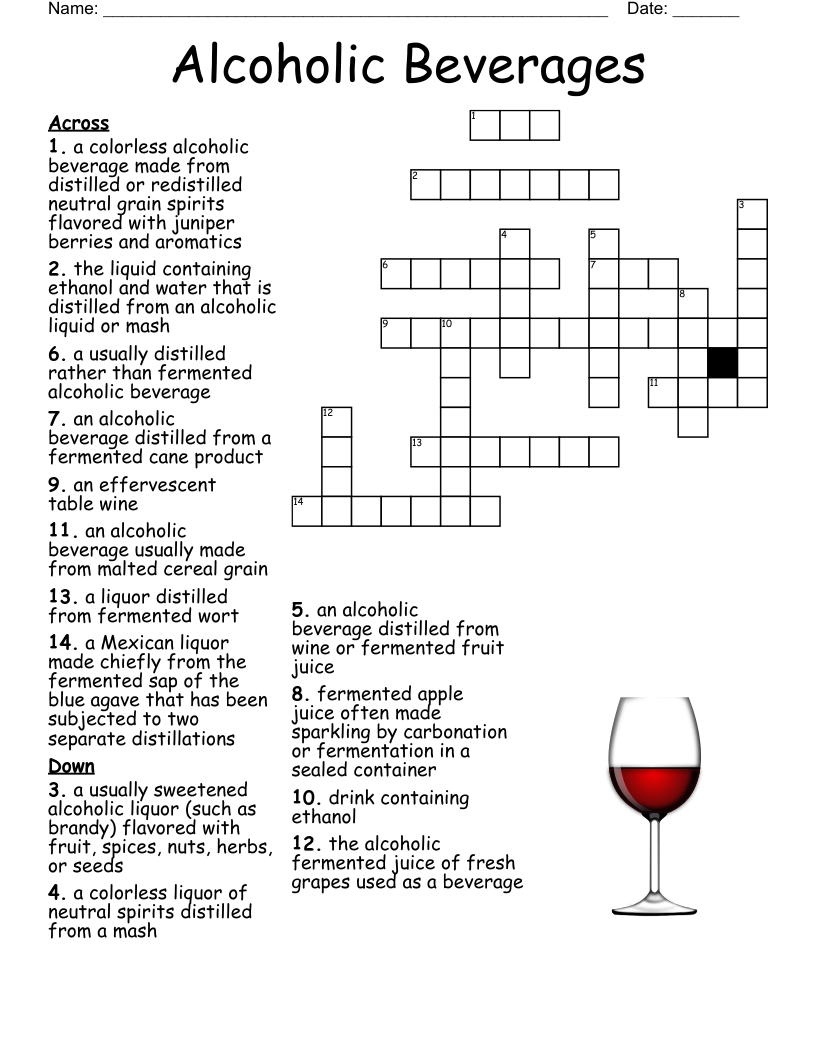 wine container crossword