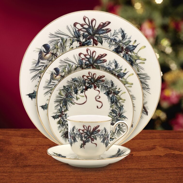 winter greetings lenox china