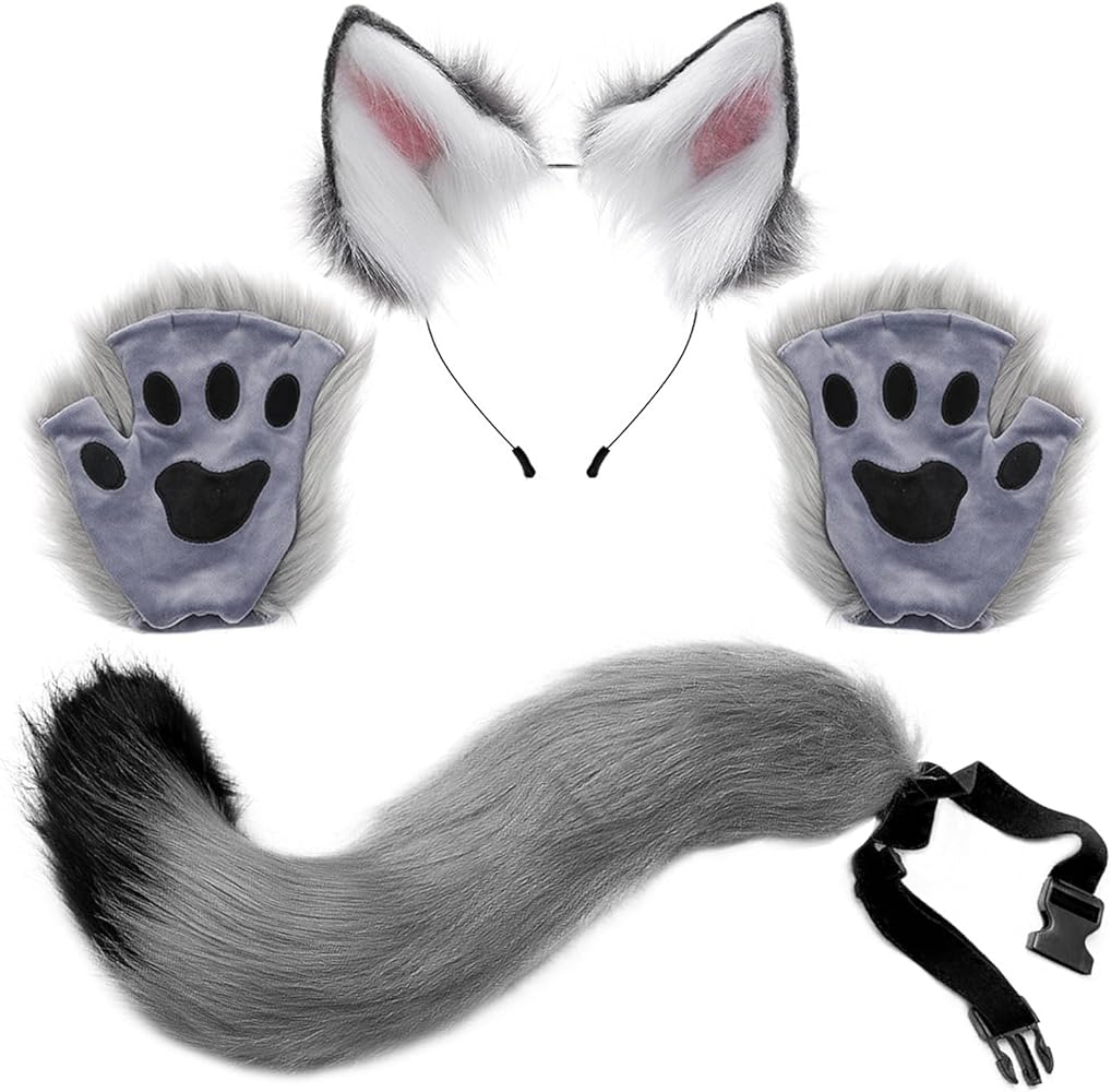 wolf costume tail and ears