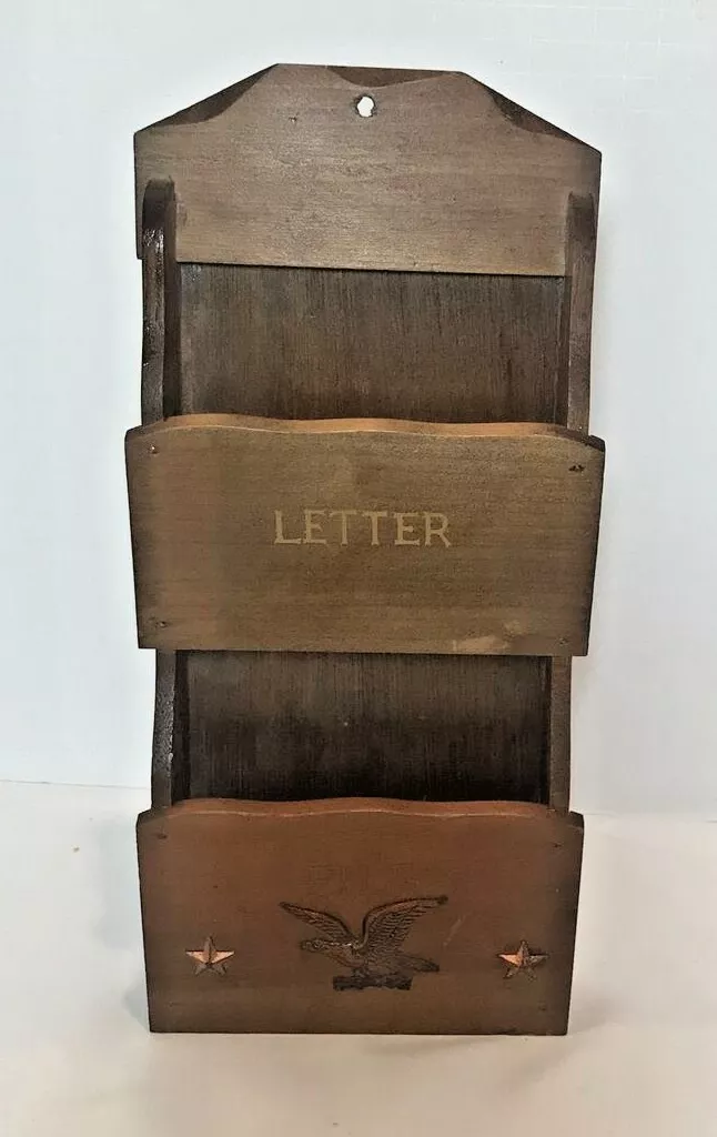 wooden wall letter holder