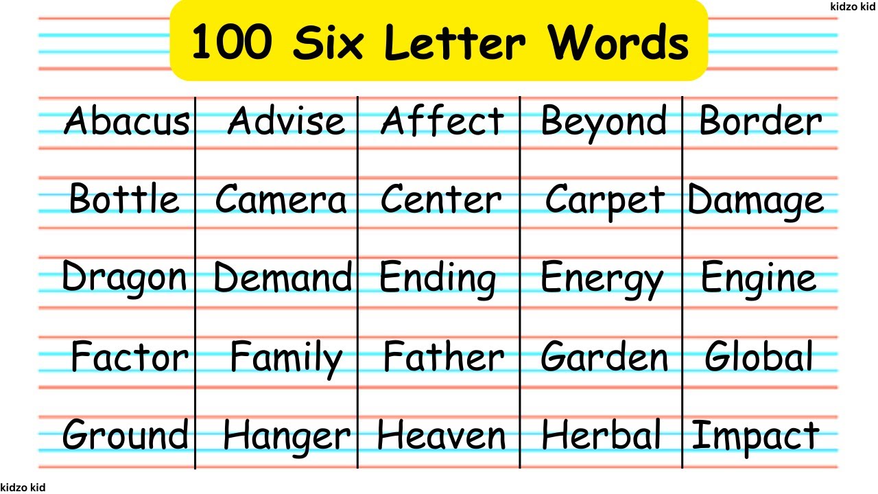 words that have six letters