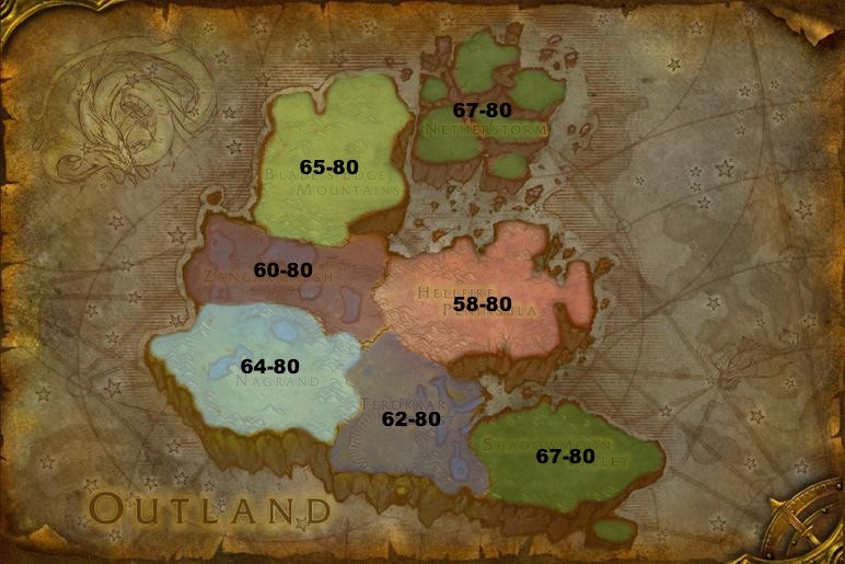 wotlk zones by lvl