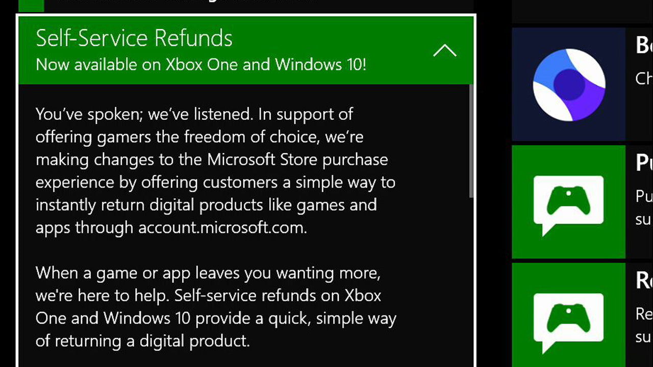 xbox store game refund