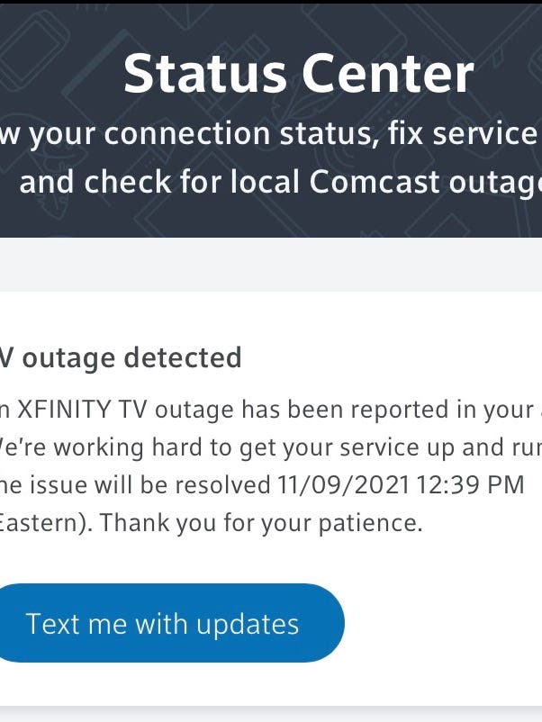 xfinity outage